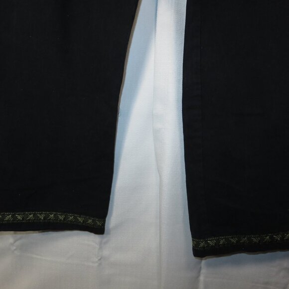 VTG Prana Black Cargo Pants Wide Leg Drawstring Cotton Women Small USA 1990s Y2k - Picture 13 of 13